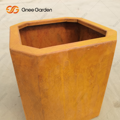 O laser cortou potenciômetros de flor exteriores decorativos poligonais do metal 2cm grossos