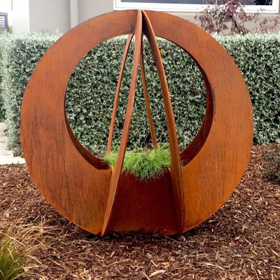 Plantadores de aço de Corten do jardim de Gnee exterior decorativo dos grandes