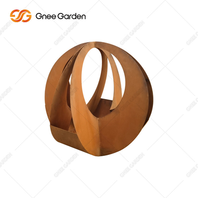 O laser feito sob encomenda da forma cortou geométrico corten os potenciômetros de flor de aço 90*25*25cm