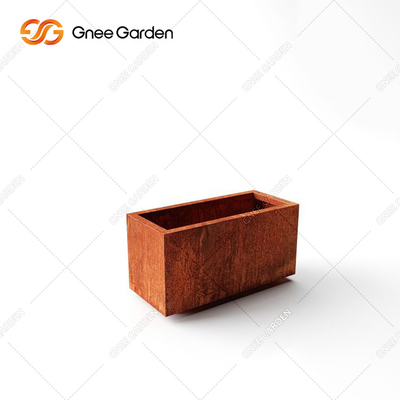 Potenciômetro de flor de aço cúbico do metal do plantador de Corten da forma quadrada para o jardim