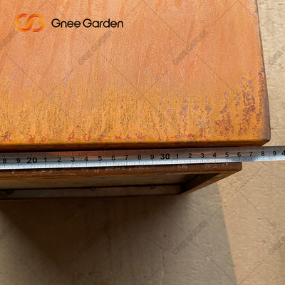 Espessura retangular de aço de Rusty Nursery Planter 2mm do metal de potenciômetro da flor de Corten