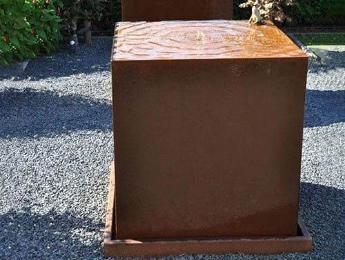 dos ornamento quadrados do jardim do metal de 1100mm característica de aço da água de Corten