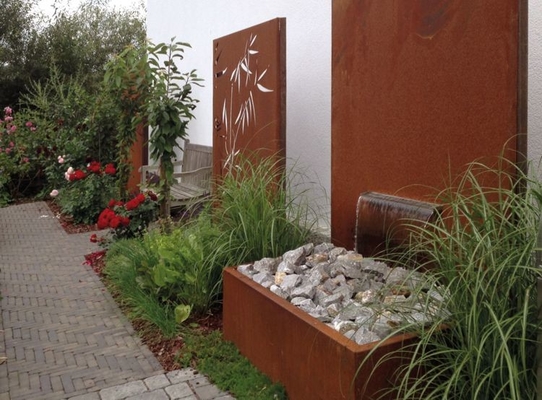 Fonte de aço exterior moderna de Corten decorativa para o jardim