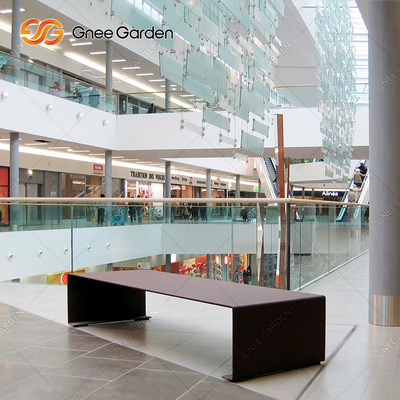 da mobília exterior do metal de 1800mmx510mm banco de aço de Corten para espaços públicos