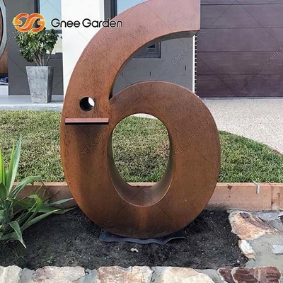 a altura de 950mm oxidou a caixa exterior de aço da gota do metal da caixa de letra de Corten