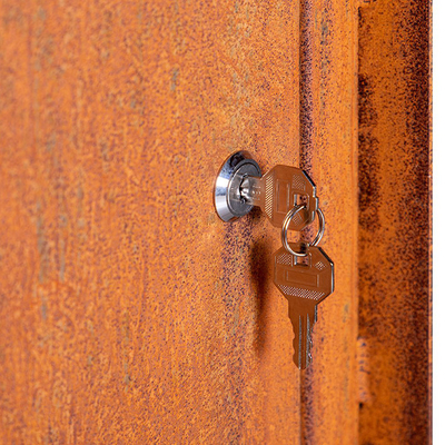 Resistindo ao vertical de aço de aço da caixa da gota do pacote do metal de Corten decorativo