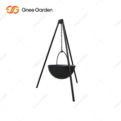 Tigela para churrasco em aço corten com grelha para acampamento ao ar livre