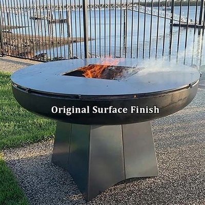 Fogueira de aço corten KD para churrasco ao ar livre redonda pré enferrujada