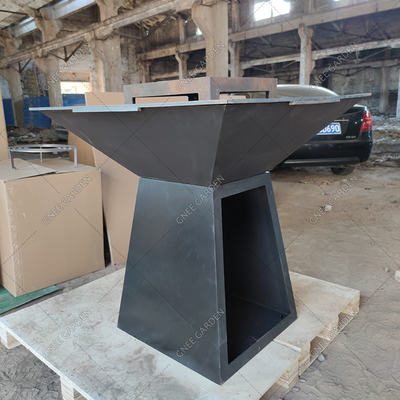 Fogo de aço Pit Grill Trapezoid Shaped Outdoor do ASSADO de Corten que cozinha grades para o jardim