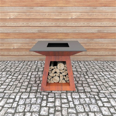 fogo de aço móvel grosso Pit Customized Size do assado de 3mm Corten