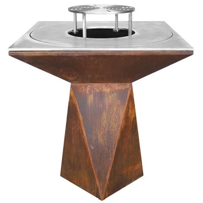 Fogueira de aço corten pré enferrujada para churrasco ao ar livre
