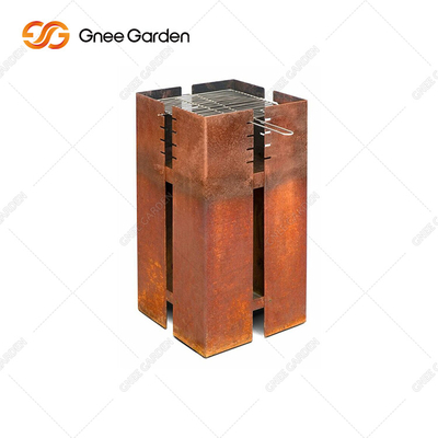 Churrasqueira de metal a lenha para churrasco ao ar livre para jardim