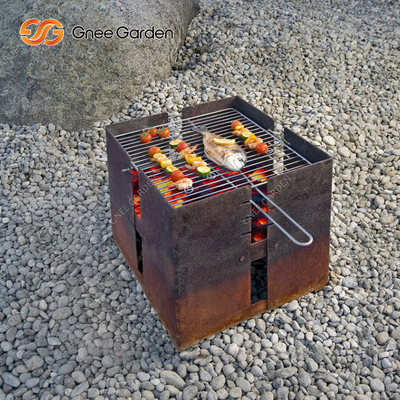 Churrasqueira de metal a lenha para churrasco ao ar livre para jardim