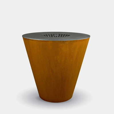 Lenha que queima a grade superior do fogão exterior de aço de Corten para o acampamento do jardim