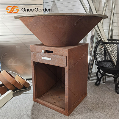 O jardim de aço de Corten ASSA o poço antigo de cozimento exterior 31,5&quot; do fogo das grades