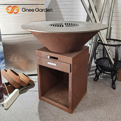 Fogo antigo resistente de cozimento exterior Pit Corten Metal Barbecue da grade do ASSADO