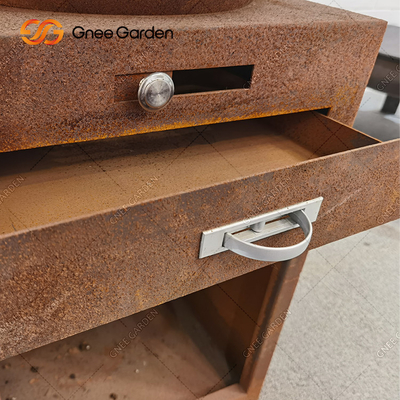 O jardim de aço de Corten ASSA o poço antigo de cozimento exterior 31,5&quot; do fogo das grades