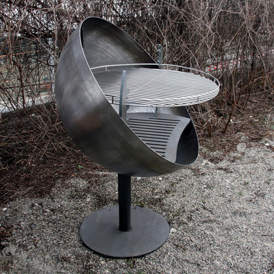 Altura ajustável Windproof de Pit Grill 110cm do fogo do jardim de Gnee para o assado