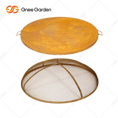 Metal de aço Rusty Barbecue Grill de acampamento de Corten para vegetais de cozimento exteriores