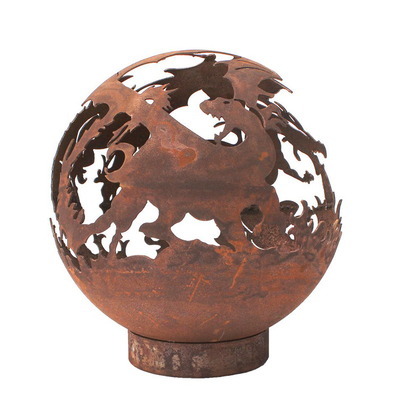 Distintivo aço corten aquecedor de metal enferrujado fogareiro com 5 mm de espessura