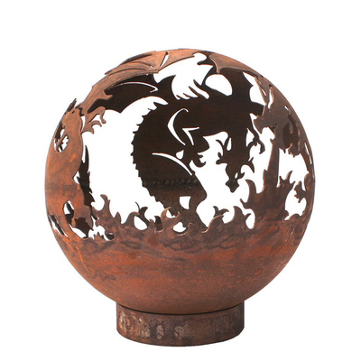 Distintivo aço corten aquecedor de metal enferrujado fogareiro com 5 mm de espessura