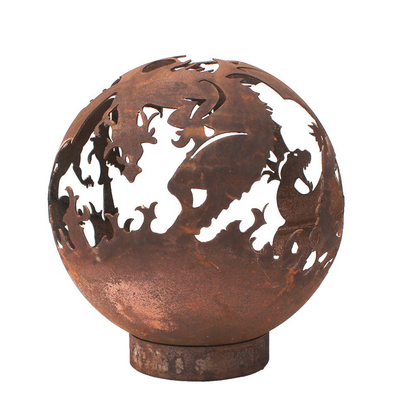 Distintivo aço corten aquecedor de metal enferrujado fogareiro com 5 mm de espessura