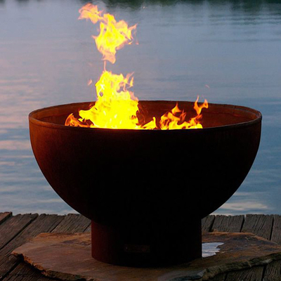 Fogo redondo de aço ardente de madeira Pit For Outdoor Camping de Corten