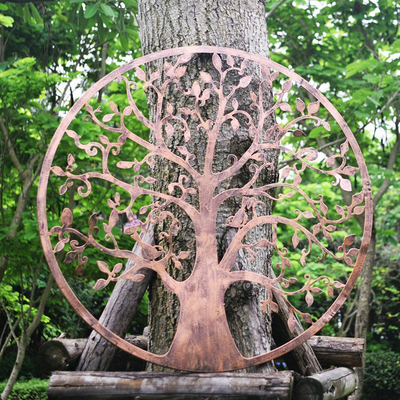 Árvore de bronze de 61,5 Cm da parede Art For Home do jardim do metal da vida