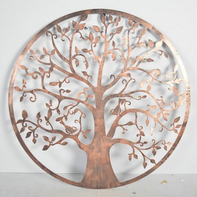 Árvore de bronze de 61,5 Cm da parede Art For Home do jardim do metal da vida