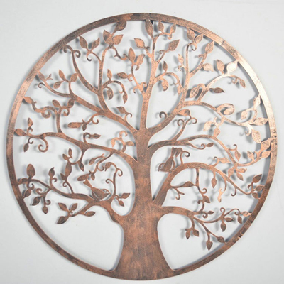 Árvore de bronze de 61,5 Cm da parede Art For Home do jardim do metal da vida