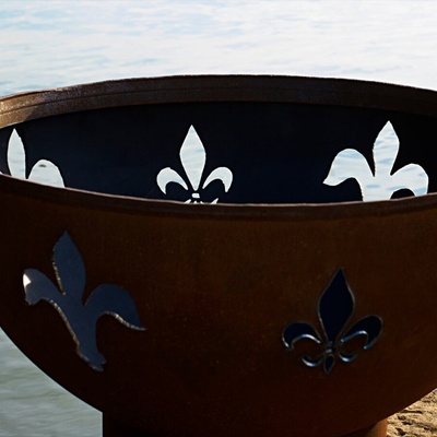 Fogo exterior de aço Pit Patio Garden Fire Bowl Rusty Fire Pit de Corten
