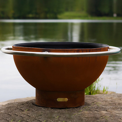 Grande fogo de aço portátil Pit For Courtyard de 120cm Corten
