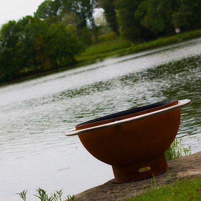 Grande fogo de aço portátil Pit For Courtyard de 120cm Corten