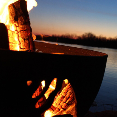 Fogo de aço Pit Laser Cut Animal Fire Pit Camping Wood Burning Bonfire de Corten