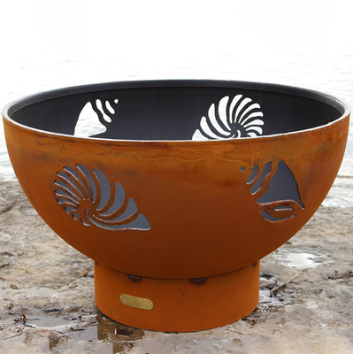 36 polegadas oxidaram pre Corten Firepits de aço exterior com pátina do óxido