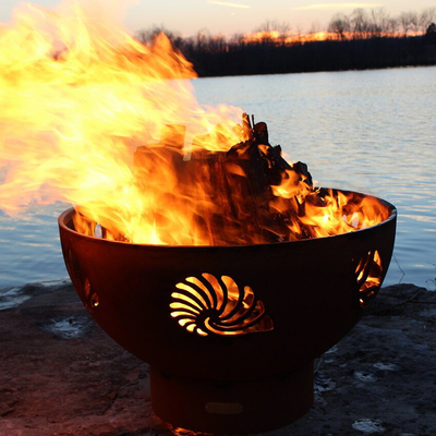 36 polegadas oxidaram pre Corten Firepits de aço exterior com pátina do óxido