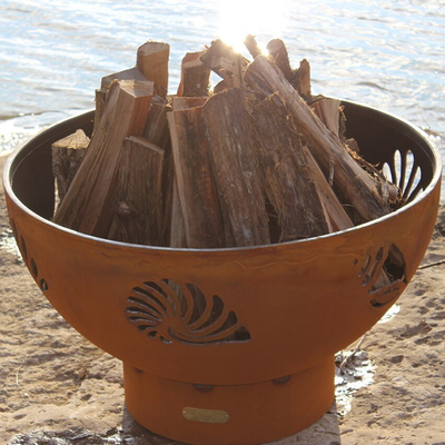 36 polegadas oxidaram pre Corten Firepits de aço exterior com pátina do óxido