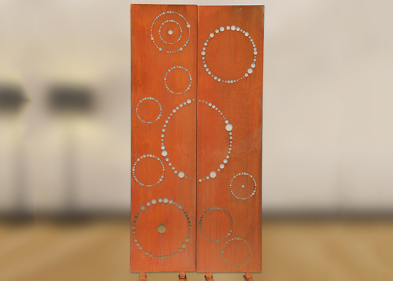 as telas decorativas de aço de Corten dos ornamento do jardim do metal de 1800x900mm circundam o teste padrão