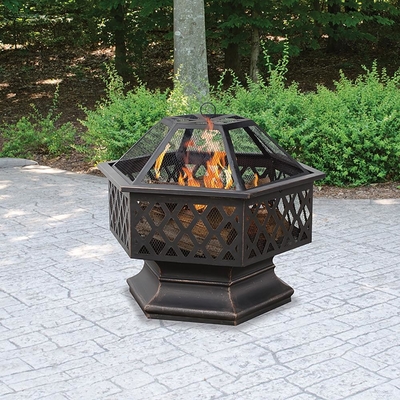 Poço de aço do fogo de Pit Decoration Portable Wood Burning do fogo do jardim exterior