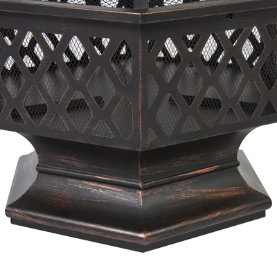 Poço de aço do fogo de Pit Decoration Portable Wood Burning do fogo do jardim exterior