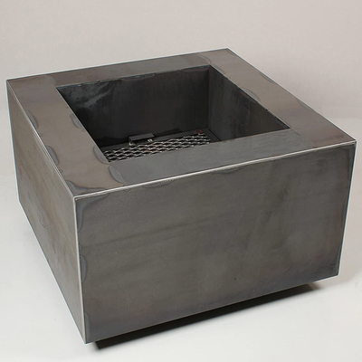 Poço ardente de madeira exterior 600 x 600 X H500mm do fogo do metal do quadrado