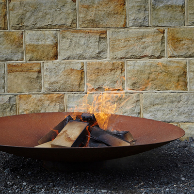 80cm Rusty Corten Fire Bowl Brazier exterior para o partido de acampamento
