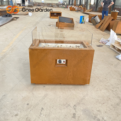 Poço quadrado de aço exterior do fogo de Pit Rustic Finish Table Top do fogo de Corten