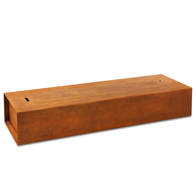 Poço do fogo do aço de Corten do aquecimento do propano do gás decoração do pátio de 1200 x de 600 x de 320mm