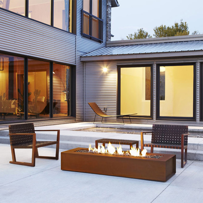 Cor exterior de aço de Pit Table With Natural Rusty do fogo de Pit Garden Decor Corten Steel do fogo