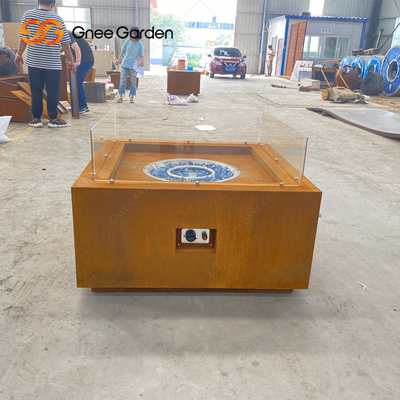 Dos poços de aço do fogo do tampo da mesa pátio exterior Heater Corten Steel Fire Pit