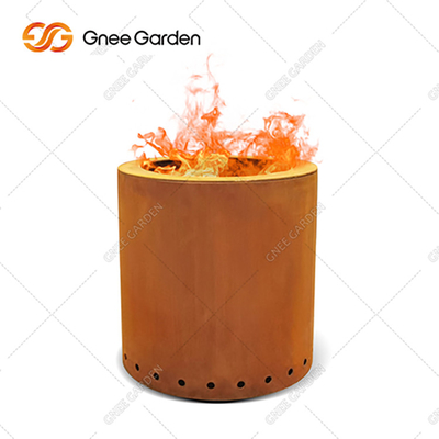 Fogo de aço Pit Outdoor Corten Steel Fire Pit Rusty Wood Burning de Corten