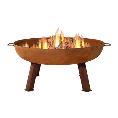 Os poços de aço de aço exteriores do fogo de Pit Wood Burning Garden Decorative Corten do fogo rolam