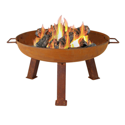 Os poços de aço de aço exteriores do fogo de Pit Wood Burning Garden Decorative Corten do fogo rolam