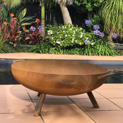 Bacia de fogo de aço redonda de Pit Garden Decorative Corten Steel do fogo de Corten